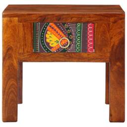 Berkfield Home Stylish Bedside Cabinet 40x40x36 cm Solid Wood Acacia in Brown - Size: 40 x 40 x 36 cm - thumbnail 3