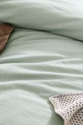DKNY ' Pure Washed Linen' Duvet Cover Set in Light Green - Size: King - thumbnail 4