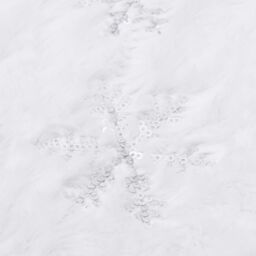 Berkfield Home Luxury Christmas Tree Skirt White 90 cm Faux - thumbnail 5