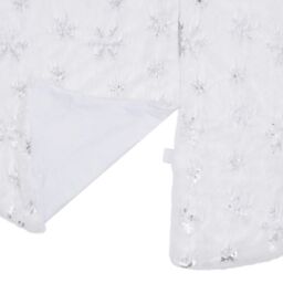 Berkfield Home Luxury Christmas Tree Skirt White 90 cm Faux - thumbnail 4