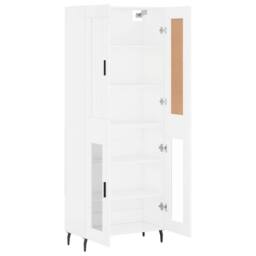 Berkfield Home Highboard White 69.5x34x180 cm Engineered Wood - thumbnail 4
