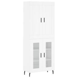 Berkfield Home Highboard White 69.5x34x180 cm Engineered Wood - thumbnail 1