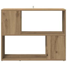 Berkfield Home Decorative Book Cabinet/Room Divider Artisan Oak 80x24x63 cm in Brown - Size: 80 x 24 x 63 cm - thumbnail 4