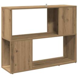 Berkfield Home Decorative Book Cabinet/Room Divider Artisan Oak 80x24x63 cm in Brown - Size: 80 x 24 x 63 cm - thumbnail 6