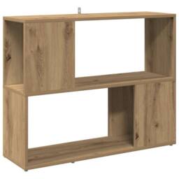 Berkfield Home Decorative Book Cabinet/Room Divider Artisan Oak 80x24x63 cm in Brown - Size: 80 x 24 x 63 cm - thumbnail 3