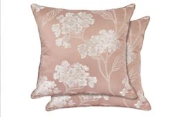 New Edge Blinds English Garden Cushion Cover in Pink - Size: 43 cm x 43 cm