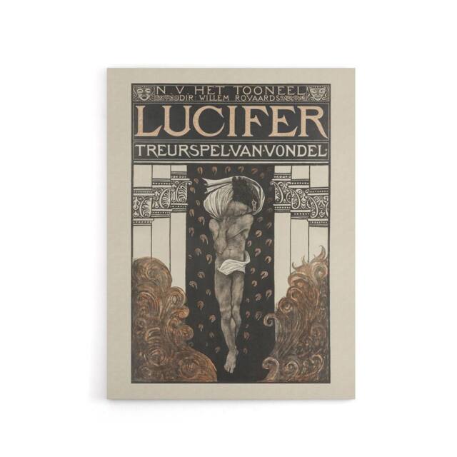 "Artery8 Lucifer Mourning Game Theatre Poster Holst Canvas Wall Art Print - Size: W12"" x H16""" - image 1