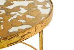 Orsina Butterfly Coffee Table For Living Room, Round Table For Patio, Elegant Bedside Table, Modern Lounge Table in Gold - thumbnail 4