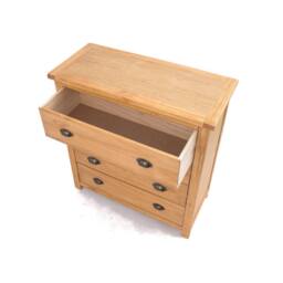 Cabinet Bits Lugo 4 Drawer Chest of Drawers Brass Cup Handle in Light Brown - thumbnail 4
