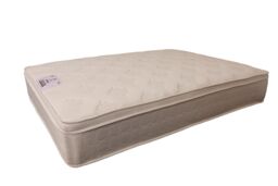 Knight Sleep Pillowtop 1000 Pocket Sprung With Memory Foam Micro Quilted Mattress in White - Size: Single - thumbnail 3