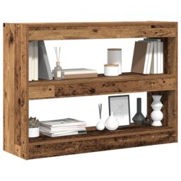 Berkfield Home Book Cabinet/Room Divider in Old Wood, 100x30x72 cm, Made of Engineered Wood in Brown - Size: 100 x 30 x 72 cm - thumbnail 3