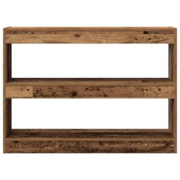 Berkfield Home Book Cabinet/Room Divider in Old Wood, 100x30x72 cm, Made of Engineered Wood in Brown - Size: 100 x 30 x 72 cm - thumbnail 6