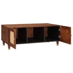 Berkfield Home Beautiful Coffee Tables with Shelf with Storage with Door Brown C - thumbnail 3