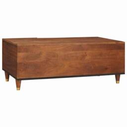 Berkfield Home Beautiful Coffee Tables with Shelf with Storage with Door Brown C - thumbnail 5