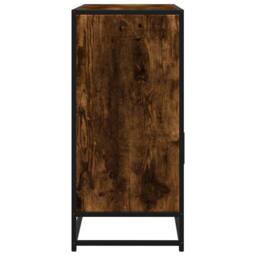 Berkfield Home Sideboard Smoked Oak 100x35x76 cm Engineered Wood in Brown - Size: 100 x 35 x 76 cm - thumbnail 5