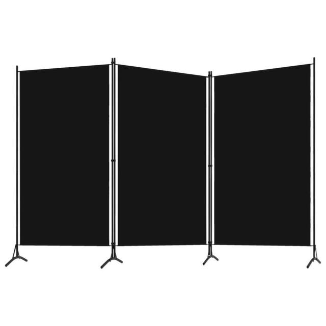 Berkfield Home 3-Panel Room Divider Black 260x180 cm - image 1