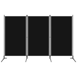 Berkfield Home 3-Panel Room Divider Black 260x180 cm - thumbnail 2