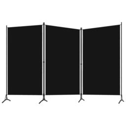 Berkfield Home 3-Panel Room Divider Black 260x180 cm - thumbnail 1