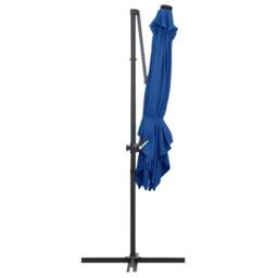 Berkfield Home Elegant Cantilever Umbrella with LED lights & Steel Pole 250x25 in Blue - thumbnail 5