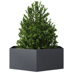 Berkfield Home Garden Planter Anthracite Hexagon 138x120x45 cm Steel in Black - Size: 138 x 120 x 45 cm - thumbnail 3
