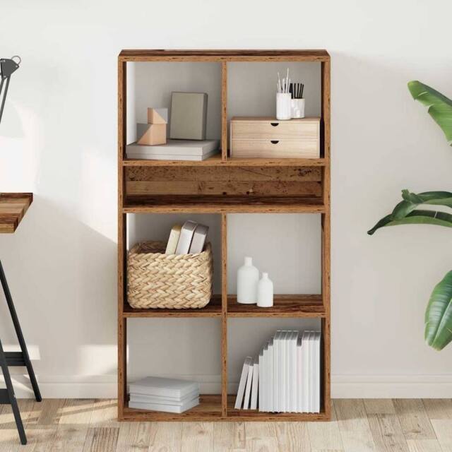 Berkfield Home Decorative Book Cabinet Old Wood 66x31x112 cm Engineered Wood - Size: 66 x 31 x 112 cm - image 1