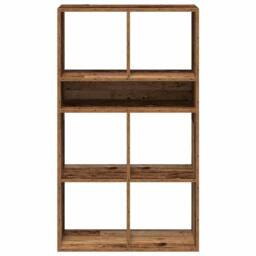 Berkfield Home Decorative Book Cabinet Old Wood 66x31x112 cm Engineered Wood - Size: 66 x 31 x 112 cm - thumbnail 4