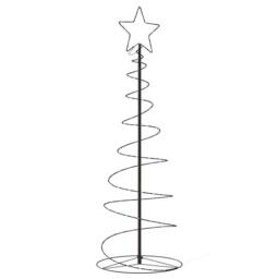 Berkfield Home Stunning Christmas Tree Light Cone 100 LEDs Warm White 150 cm in Black - thumbnail 6