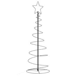 Berkfield Home Stunning Christmas Tree Light Cone 100 LEDs Warm White 150 cm in Black