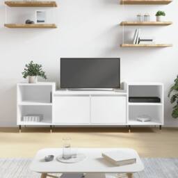 Berkfield Home TV Cabinet White 160x35x55 cm Engineered Wood - Size: 160 x 35 x 55 cm - thumbnail 2