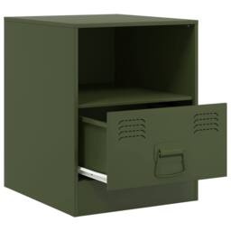 Berkfield Home Bedside Cabinets 2 pcs Olive Green 34.5x39x44 cm Steel - thumbnail 7