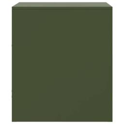 Berkfield Home Bedside Cabinets 2 pcs Olive Green 34.5x39x44 cm Steel - thumbnail 8