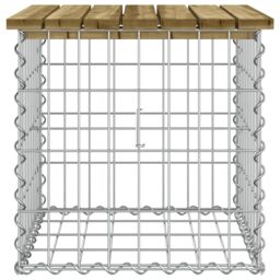Berkfield Home Garden Bench Gabion Design 43x44x42 cm Impregnated Wood Pine in Brown - Size: 43 x 44 x 42 cm - thumbnail 4