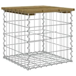 Berkfield Home Garden Bench Gabion Design 43x44x42 cm Impregnated Wood Pine in Brown - Size: 43 x 44 x 42 cm - thumbnail 5