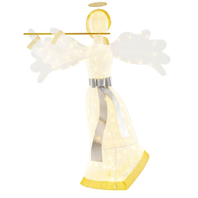 Costway 1.5 M Lighted Christmas Angel Christmas Outdoor Decoration in White - image 1