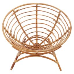 Orsina Round Woven Rattan Chair in a Cone Shape, Cane Outdoor Chair, Rattan Patio Chair, Round Rattan Arm Chair in Brown - Size: Armchair - thumbnail 2
