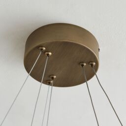 Pagazzi Mabel Antique Brass Led Pendant Ceiling Light in Gold - thumbnail 7