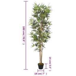 Berkfield Home Artificial Bamboo Tree 1104 Leaves 180 cm Green - thumbnail 4