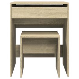 Berkfield Home Dressing Table & Stool Sonoma Oak 60x40x113.5 cm in Brown - thumbnail 5