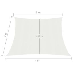 Berkfield Home Sunshade Sail 160 g/m ² White 3/4x2 m HDPE - thumbnail 6