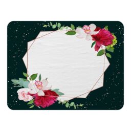 Benjamin Tate Design Bright Flowers Dark Blanket in Natural - Size: 120 cm x 150 cm - thumbnail 1