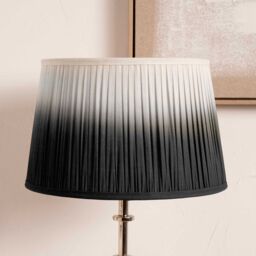 Ruma Black Ombre Pleated Tapered Lamp Shade for Table Lamps - Size: 10 inches - thumbnail 1