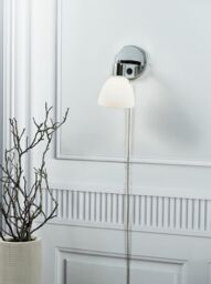 Nordlux Vintage Indoor Wall Light Silver Metal E14 White Inner - No, IP20 - thumbnail 2