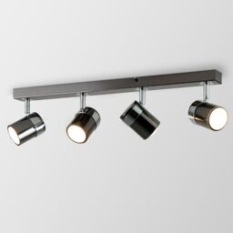 ValueLights Rosie 4 Way Black Ceiling Bar Spotlight - thumbnail 3