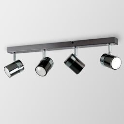 ValueLights Rosie 4 Way Black Ceiling Bar Spotlight - thumbnail 2