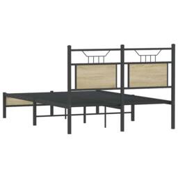 Berkfield Home Bed Frame without Mattress Sonoma Oak 120x200 cm Engineered Wood in Light Tan - Size: Small Double - thumbnail 8