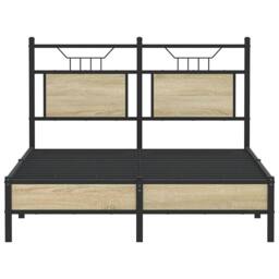 Berkfield Home Bed Frame without Mattress Sonoma Oak 120x200 cm Engineered Wood in Light Tan - Size: Small Double - thumbnail 6