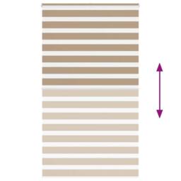 Berkfield Home Zebra Blind Sand Brown 130x230 cm Fabric Width 125.9 cm Polyester - thumbnail 5