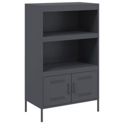 Berkfield Home Highboard Anthracite 68x39x113 cm Steel in Brown - Size: 68 x 39 x 113 cm - thumbnail 2