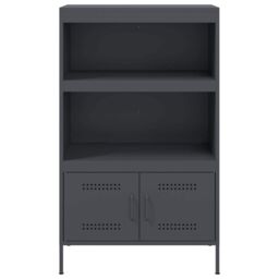 Berkfield Home Highboard Anthracite 68x39x113 cm Steel in Brown - Size: 68 x 39 x 113 cm - thumbnail 6