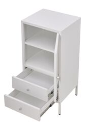 H&O Direct Steel File Cabinet Storage Cabinet with 2 Drawers & 2 Adjustable Shelves in White - thumbnail 4
